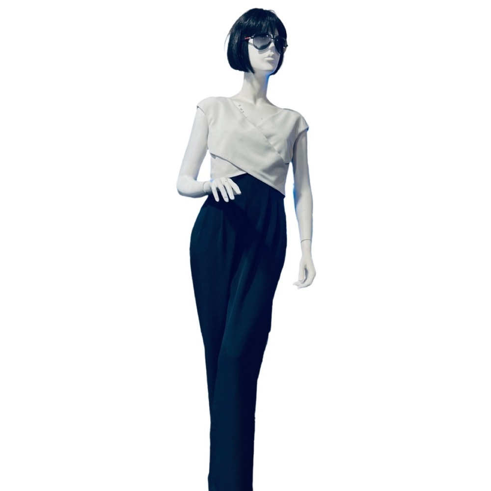 Eliza J Black and White Jumpsuit, Size 6